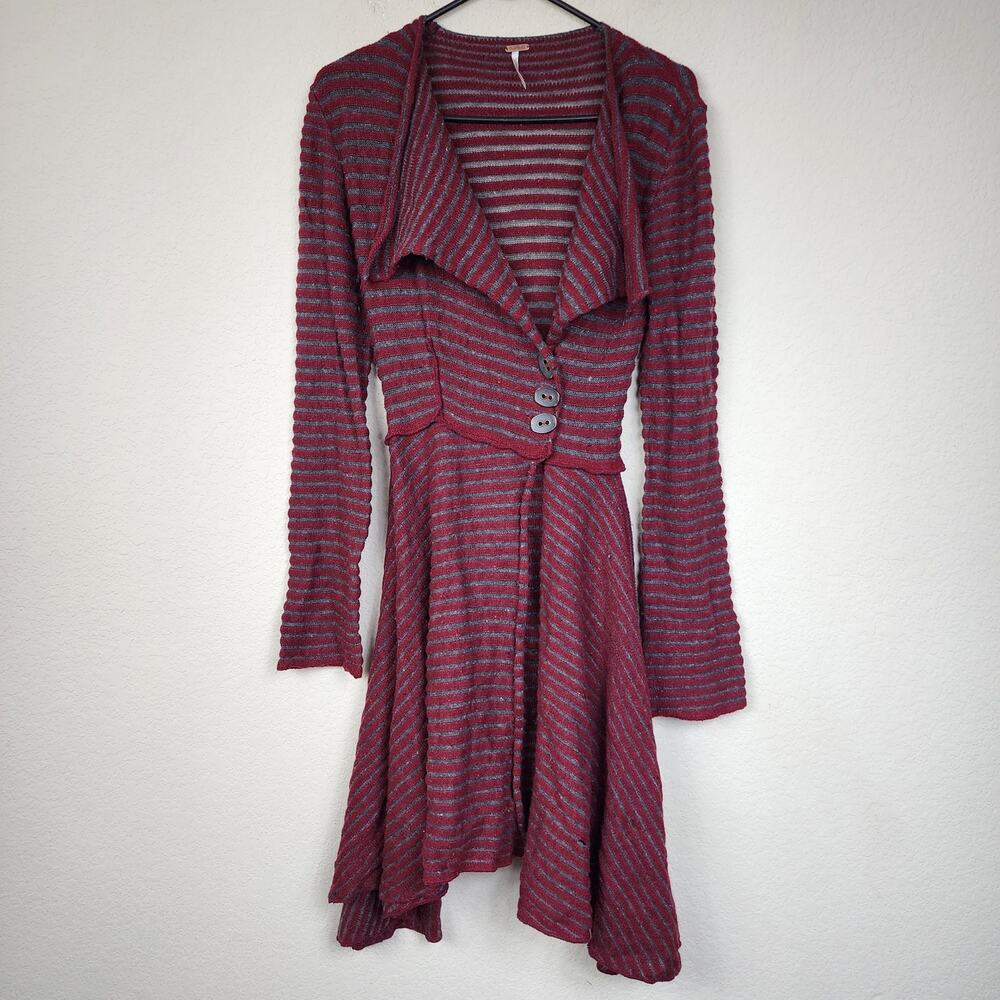 Free People Boho Striped Cardigan Sweater